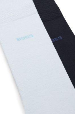 Two-pack business socks in soft compact cotton by HUGO BOSS