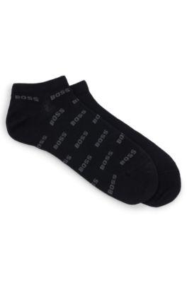 Two-pack of branded socks in an ankle length by HUGO BOSS Two-pack of branded socks in an ankle length by HUGO BOSS