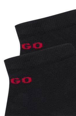 Two-pack of cotton-blend socks in a short length by HUGO BOSS