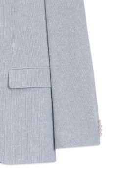 Two-piece regular-fit suit in stretch boucl&eacute; by HUGO BOSS