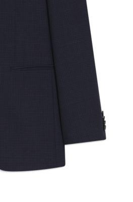 Two-piece slim-fit suit in checked virgin wool by HUGO BOSS