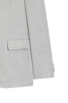 Two-piece slim-fit suit in cotton and virgin wool by HUGO BOSS