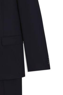 Two-piece slim-fit suit in patterned virgin wool by HUGO BOSS