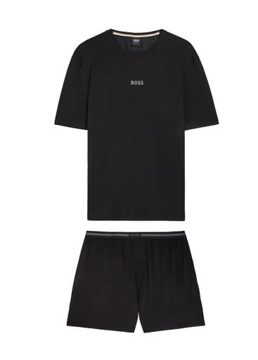 Ultralight logo stretch-jersey T-shirt and short set by HUGO BOSS