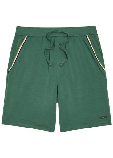 Unique logo stretch-cotton shorts by HUGO BOSS
