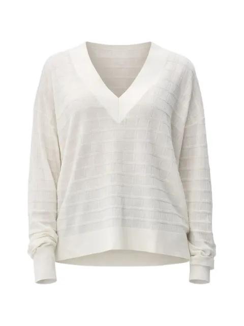 V-neck textured sweater by HUGO BOSS