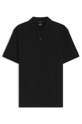 Vertical-stripe polo shirt in mercerised cotton by HUGO BOSS