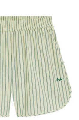 Vertical-stripe shorts in cotton poplin by HUGO BOSS