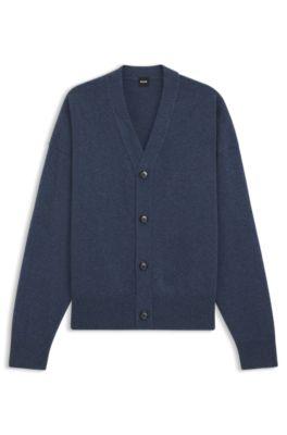 Virgin-wool cardigan in a relaxed fit by HUGO BOSS