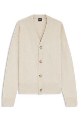 Virgin-wool cardigan in a relaxed fit by HUGO BOSS