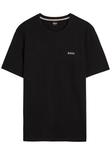 Waffle cotton-blend T-shirt by HUGO BOSS