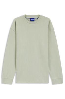 Waffle-structure T-shirt in a cotton blend by HUGO BOSS
