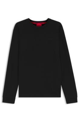 Waffle-structure pyjama T-shirt in a cotton blend by HUGO BOSS