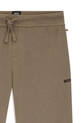 Waffle-structure pyjama bottoms in a cotton blend by HUGO BOSS