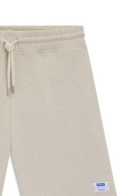 Waffle-structure shorts in a cotton blend by HUGO BOSS