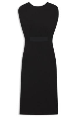 Waistband-detail dress in stretch jersey by HUGO BOSS