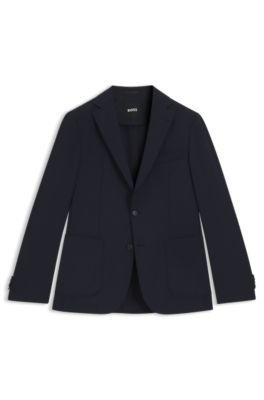 Washable slim-fit jacket in a wool blend by HUGO BOSS