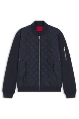 Water-repellent jacket in mixed materials by HUGO BOSS