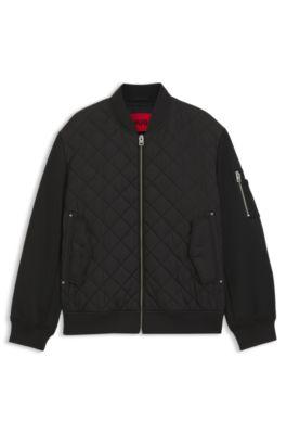 Water-repellent jacket in mixed materials by HUGO BOSS