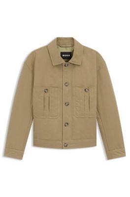 Water-repellent jacket in peached fabric by HUGO BOSS