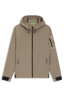 Water-repellent jacket with micro-waffle structure by HUGO BOSS