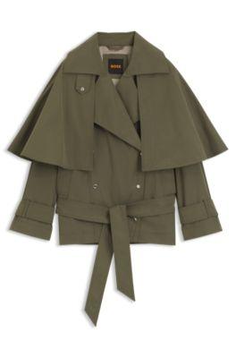 Water-repellent trench coat with belt by HUGO BOSS
