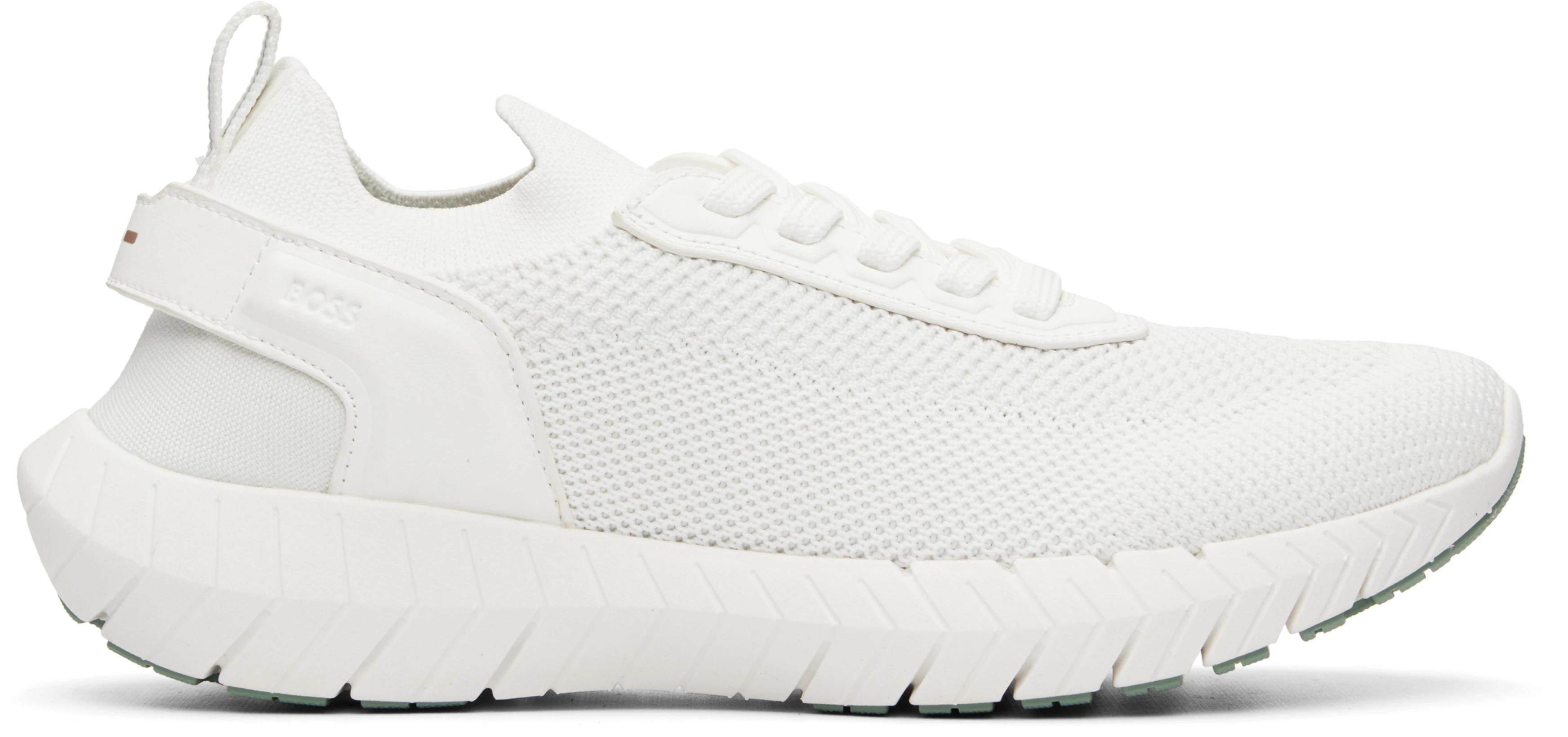 White 'Boss-Motion' Sneakers by HUGO BOSS