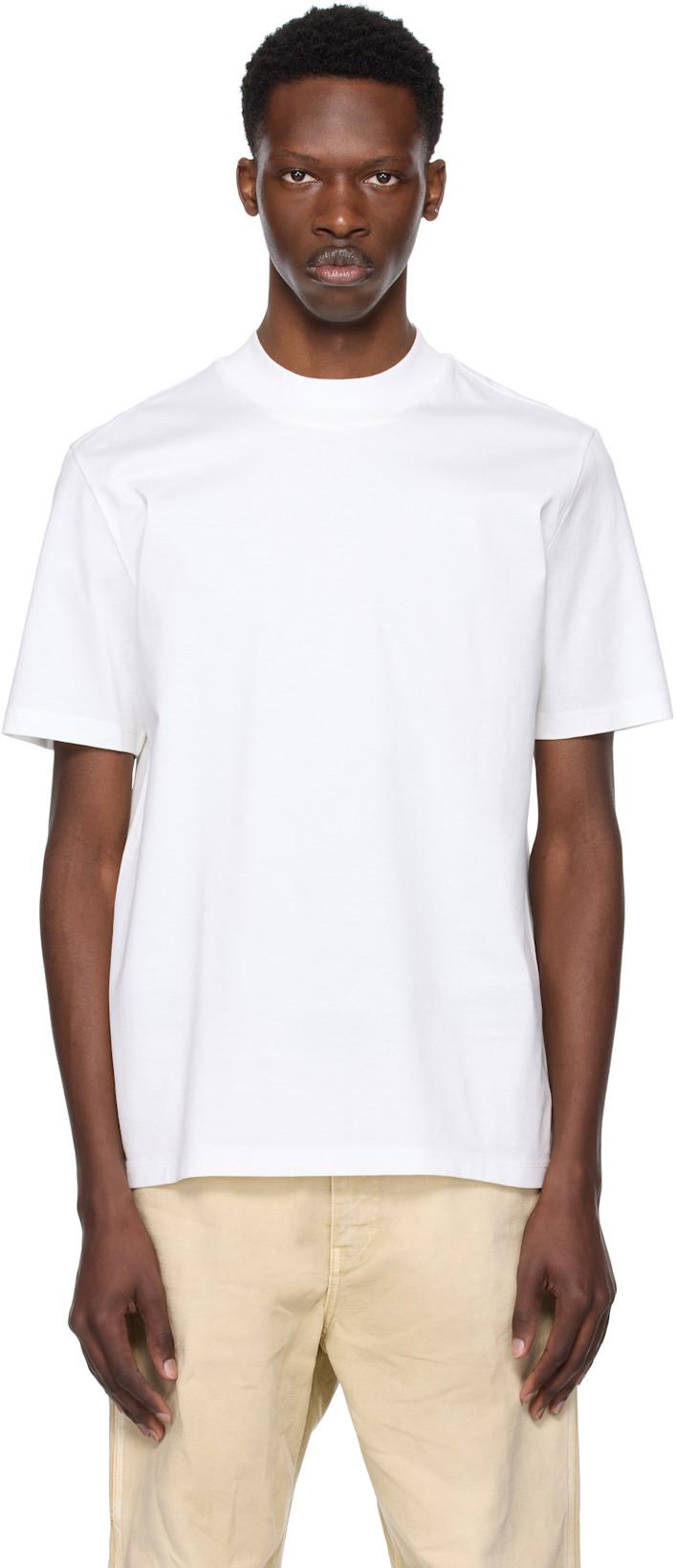 White Slim-Fit Stand Collar T-shirt by HUGO BOSS