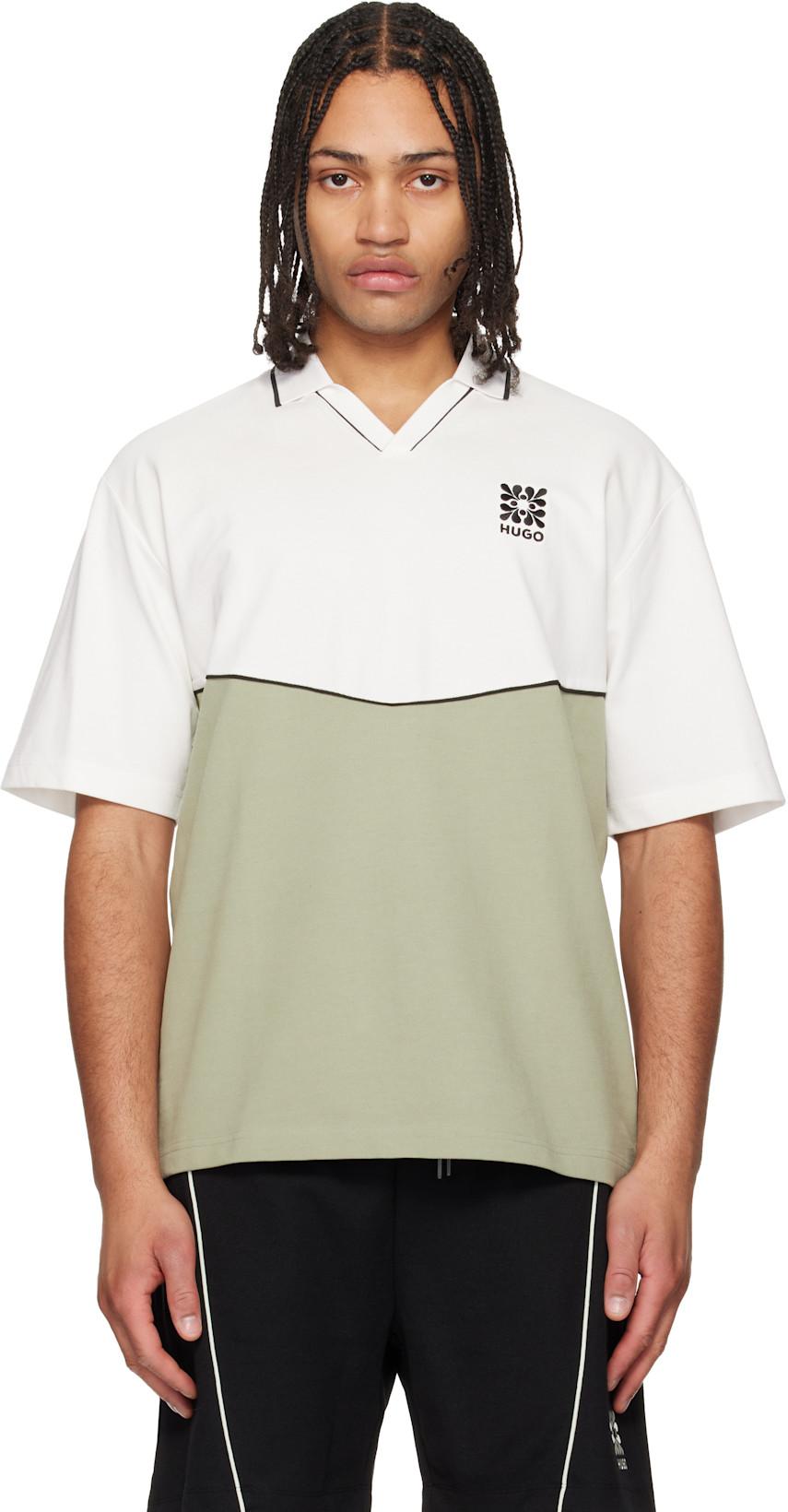White & Green Polo by HUGO BOSS