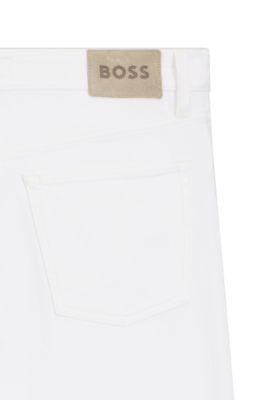 White jeans in slub denim by HUGO BOSS