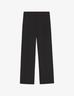 Wide-Leg High-Rise Stretch-Woven Trousers by HUGO BOSS