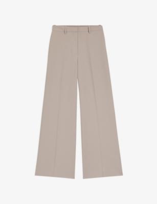 Wide-Leg High-Rise Stretch-Woven Trousers by HUGO BOSS