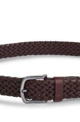 Woven leather belt by HUGO BOSS
