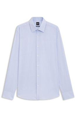 Wrinkle-resistant regular-fit shirt in cotton by HUGO BOSS