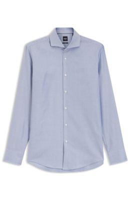 Wrinkle-resistant slim-fit shirt in a cotton blend by HUGO BOSS