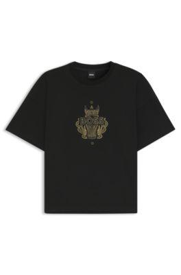 Year of the Horse Logo-artwork T-shirt in cotton jersey by HUGO BOSS