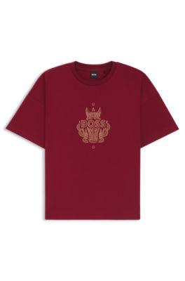 Year of the Horse Logo-artwork T-shirt in cotton jersey by HUGO BOSS