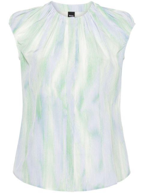 abstract-stripes sleeveless shirt by HUGO BOSS