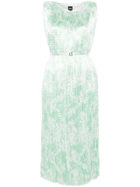 belted midi dress by HUGO BOSS
