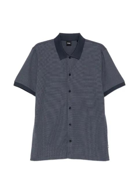 button-front pique shirt by HUGO BOSS