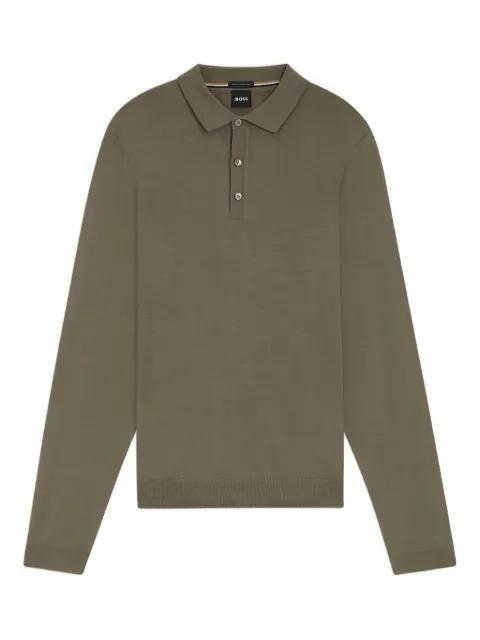 buttoned long-sleeve polo shirt by HUGO BOSS