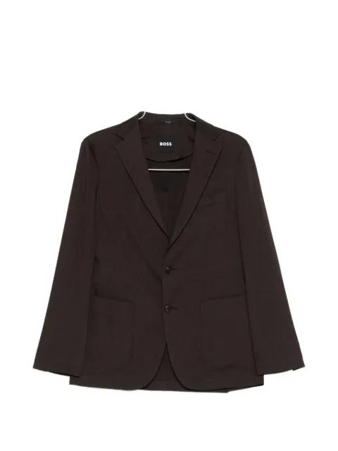 buttoned patch-pocket blazer by HUGO BOSS