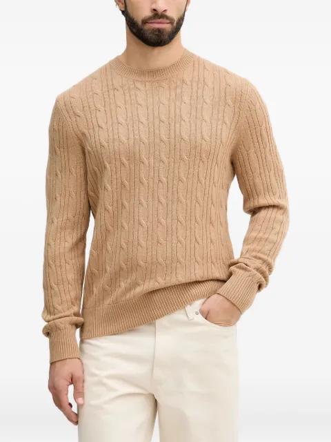 cable-knit crew-neck sweater by HUGO BOSS