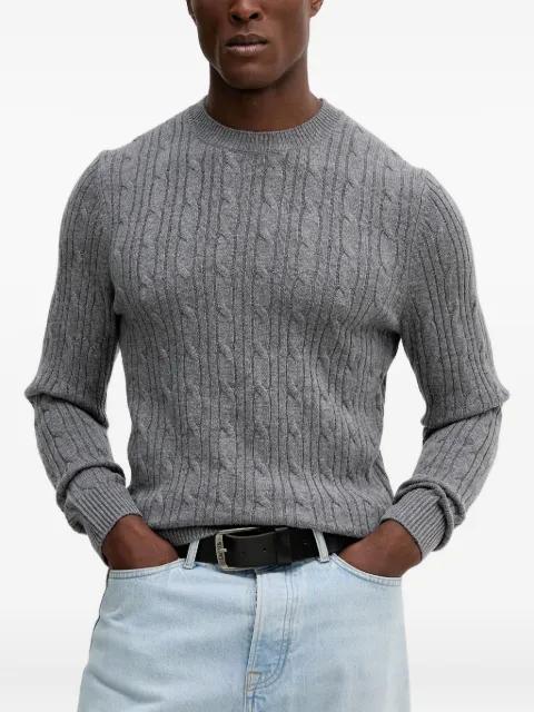 cable-knit crew-neck sweater by HUGO BOSS