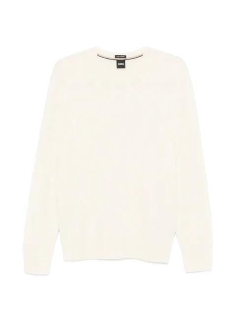 cable-knit crew-neck sweater by HUGO BOSS