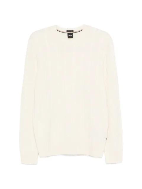 cable-knit crew-neck sweater by HUGO BOSS