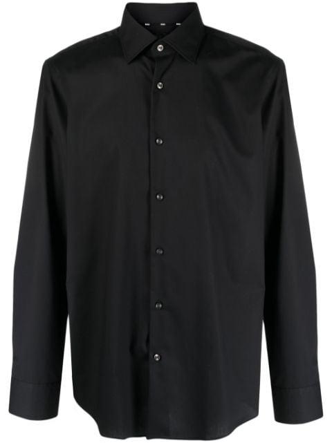 classic-collar poplin shirt by HUGO BOSS