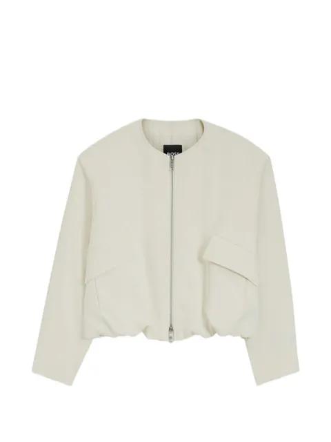collarless zip-up jacket by HUGO BOSS