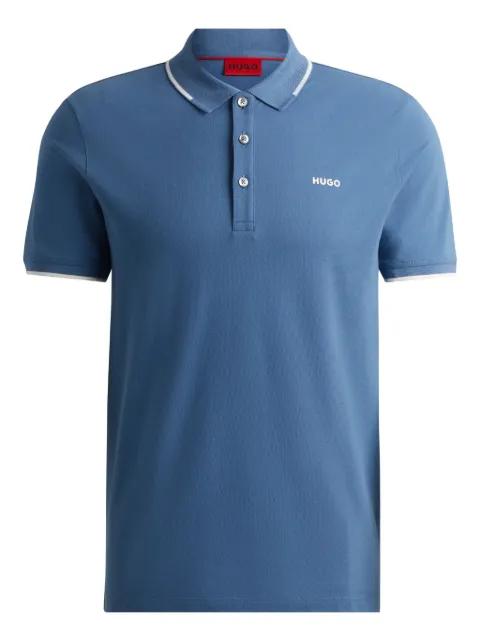 contrast-trim polo shirt by HUGO BOSS