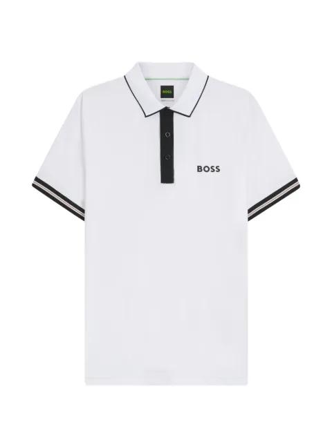 contrast-trim polo shirt by HUGO BOSS
